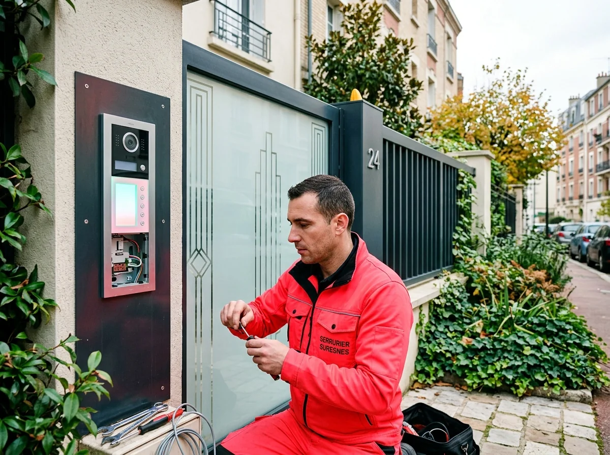 Portail motorisé + interphonie à Suresnes